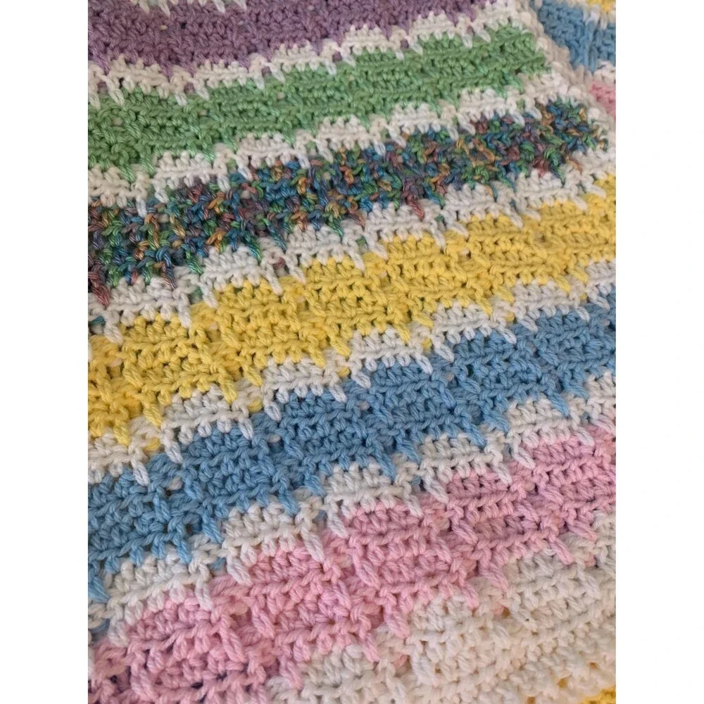 Crocheted Baby Afghan Crib Blanket